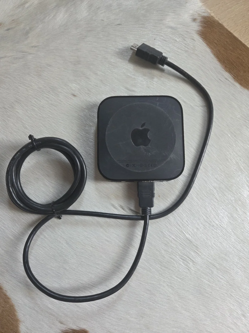 Apple TV Box with Silver Remote. A1378. Includes HDMI Cord.